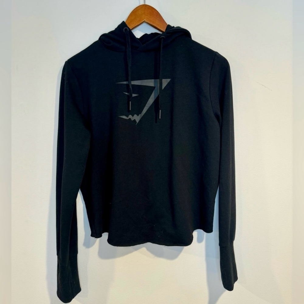 Gymshark Black Hoodie with Subtle Dark Logo
